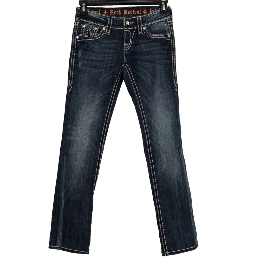 Rock Revival Embellished Straight Leg Jeans 26